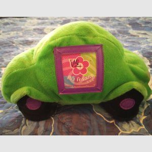 VW Volkswagen Plush Stuffed Beetle / Green Bug Car, Pre-Owned
